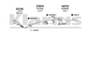KLARIUS 361633E išmetimo sistema 
 Išmetimo sistema -> Išmetimo sistema, visa