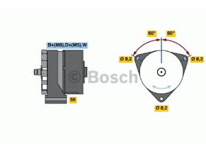 BOSCH 6 033 GB2 009 kintamosios srovės generatorius
01181250, 118 1250