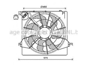 AVA QUALITY COOLING HY7562 ventiliatorius, radiatoriaus 
 Aušinimo sistema -> Oro aušinimas
253802B700