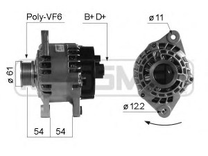MESSMER 210236 kintamosios srovės generatorius 
 Elektros įranga -> Kint. sr. generatorius/dalys -> Kintamosios srovės generatorius
46231671, 46430530, 46447117, 46544329