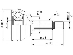 OPEN PARTS CVJ5158.10 jungčių komplektas, kardaninis velenas 
 Ratų pavara -> Sujungimai/komplektas
115420170, 115420214, 115420217
