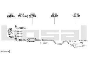 BOSAL 060.015.35 išmetimo sistema 
 Išmetimo sistema -> Išmetimo sistema, visa