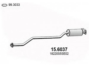 ASSO 15.6037 vidurinis duslintuvas 
 Išmetimo sistema -> Duslintuvas
18220S5SE02