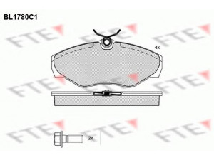 FTE BL1780C1 stabdžių trinkelių rinkinys, diskinis stabdys 
 Techninės priežiūros dalys -> Papildomas remontas
41060-00QAE, 77 01 054 771, 4414021