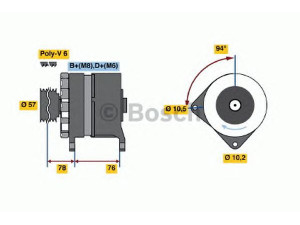 BOSCH 0 120 468 105 kintamosios srovės generatorius 
 Elektros įranga -> Kint. sr. generatorius/dalys -> Kintamosios srovės generatorius
12 31 1 738 091