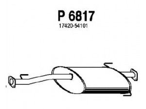 FENNO P6817 vidurinis duslintuvas 
 Išmetimo sistema -> Duslintuvas
17420-54100, 17420-54101, 17420-54110