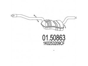 MTS 01.50863 vidurinis duslintuvas 
 Išmetimo sistema -> Duslintuvas
1K0253209CF