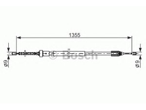 BOSCH 1 987 482 309 trosas, stovėjimo stabdys 
 Stabdžių sistema -> Valdymo svirtys/trosai
82 00 428 323