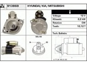 EDR 913869 starteris 
 Elektros įranga -> Starterio sistema -> Starteris
M2T84170, M2T84171, M2T84171ZT