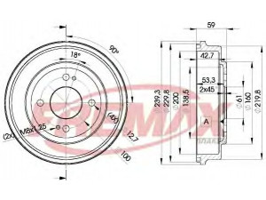 FREMAX BD-3901 stabdžių būgnas 
 Stabdžių sistema -> Būgninis stabdys -> Stabdžių būgnas
42610 SE0 000, 42610-SE0-010, 42610-SH9-000