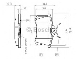 BOSCH 0 986 TB2 138 stabdžių trinkelių rinkinys, diskinis stabdys 
 Techninės priežiūros dalys -> Papildomas remontas
1J0 698 451 E, 1J0 698 451 G, 1J0 698 451 H