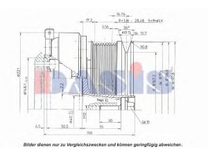 AKS DASIS 851227N magnetinė sankaba, oro kondicionieriaus kompresorius