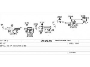 MTS C290095003550 išmetimo sistema 
 Išmetimo sistema -> Išmetimo sistema, visa