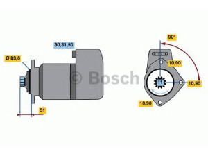 BOSCH 0 001 417 068 starteris
629 00 40