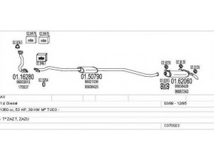 MTS C070023000939 išmetimo sistema 
 Išmetimo sistema -> Išmetimo sistema, visa