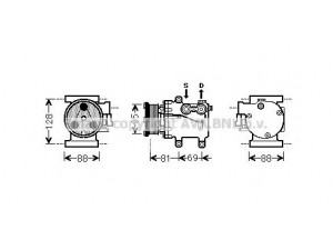 AVA QUALITY COOLING FDK437 kompresorius, oro kondicionierius 
 Oro kondicionavimas -> Kompresorius/dalys
1426733, 5S5119D629AA