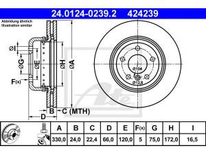 ATE 24.0124-0239.2 stabdžių diskas 
 Dviratė transporto priemonės -> Stabdžių sistema -> Stabdžių diskai / priedai
34 11 6 794 429