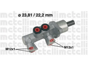 METELLI 05-0564 pagrindinis cilindras, stabdžiai 
 Stabdžių sistema -> Pagrindinis stabdžių cilindras
34 31 6 752 540