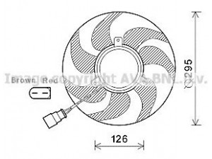 AVA QUALITY COOLING VW7535 ventiliatorius, radiatoriaus 
 Aušinimo sistema -> Oro aušinimas
1K0959455DH, 1K0959455ET, 1K0959455Q