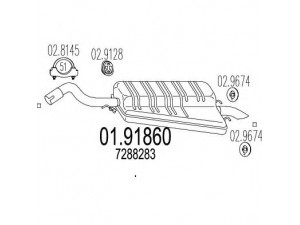 MTS 01.91860 galinis duslintuvas 
 Išmetimo sistema -> Duslintuvas
7288283
