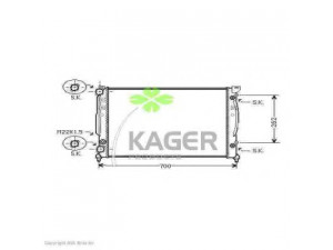 KAGER 31-0027 radiatorius, variklio aušinimas 
 Aušinimo sistema -> Radiatorius/alyvos aušintuvas -> Radiatorius/dalys
8D0121251BE, 8D0121251M
