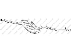 BOSAL 291-119 vidurinis duslintuvas 
 Išmetimo sistema -> Duslintuvas
8631007, 9458091