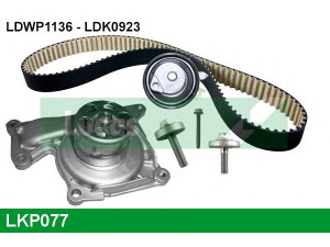 LUCAS ENGINE DRIVE LKP077 vandens siurblio ir paskirstymo diržo komplektas 
 Aušinimo sistema -> Vandens siurblys/tarpiklis -> Vandens siurblys