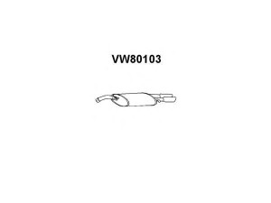VENEPORTE VW80103 galinis duslintuvas 
 Išmetimo sistema -> Duslintuvas
191253609L