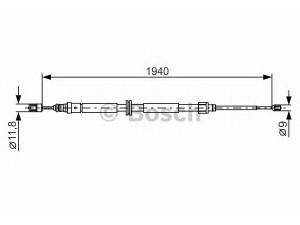 BOSCH 1 987 482 325 trosas, stovėjimo stabdys 
 Stabdžių sistema -> Valdymo svirtys/trosai
36 40 000 05R
