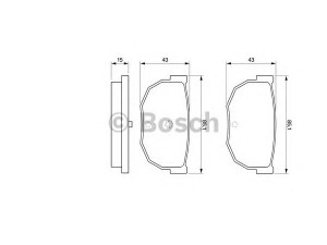 BOSCH 0 986 424 162 stabdžių trinkelių rinkinys, diskinis stabdys 
 Techninės priežiūros dalys -> Papildomas remontas