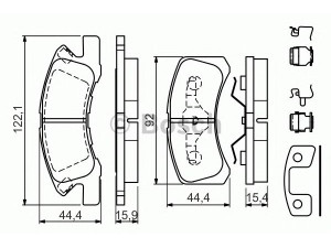 BOSCH 0 986 494 610 stabdžių trinkelių rinkinys, diskinis stabdys 
 Techninės priežiūros dalys -> Papildomas remontas
04465 B2040, 04465 B2050, 04465-B2030