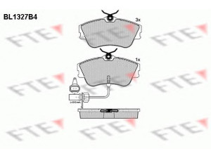 FTE BL1327B4 stabdžių trinkelių rinkinys, diskinis stabdys 
 Techninės priežiūros dalys -> Papildomas remontas
7D0 698 151 B, 7D0 698 151 G
