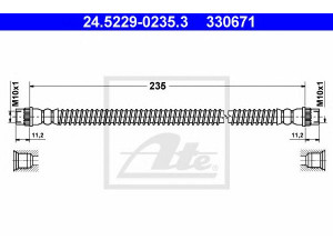 ATE 24.5229-0235.3 stabdžių žarnelė 
 Stabdžių sistema -> Stabdžių žarnelės
4806 98