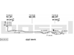 BOSAL 066.293.50 išmetimo sistema 
 Išmetimo sistema -> Išmetimo sistema, visa