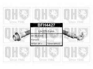 QUINTON HAZELL BFH4427 stabdžių žarnelė 
 Stabdžių sistema -> Stabdžių žarnelės
FBH 6172, 1 631 046, 6 142 528