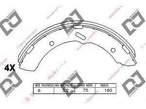 DJ PARTS BS1347 stabdžių trinkelių komplektas 
 Techninės priežiūros dalys -> Papildomas remontas
MB060596, MB162045, MB162427, MB162665