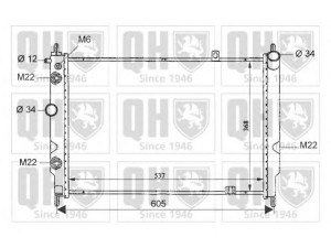 QUINTON HAZELL QER1681 radiatorius, variklio aušinimas 
 Aušinimo sistema -> Radiatorius/alyvos aušintuvas -> Radiatorius/dalys
13 00 132, 90 44 3392