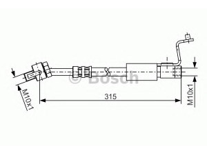 BOSCH 1 987 476 812 stabdžių žarnelė 
 Stabdžių sistema -> Stabdžių žarnelės
1051516, 97AG 2078 BA