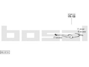 BOSAL 052.157.51 išmetimo sistema 
 Išmetimo sistema -> Išmetimo sistema, visa