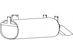DINEX 69333 galinis duslintuvas 
 Išmetimo sistema -> Duslintuvas
629.491.0700, 629.491.0700, 629.491.0700