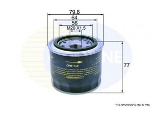 COMLINE CMB11341 alyvos filtras 
 Techninės priežiūros dalys -> Techninės priežiūros intervalai
3252742, 5012574, 5021023, 15400-PR3-003