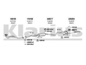 KLARIUS 391354E išmetimo sistema 
 Išmetimo sistema -> Išmetimo sistema, visa