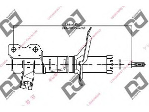 DJ PARTS DS1127GS amortizatorius 
 Pakaba -> Amortizatorius
553028H304, 553028H326, 553028H600