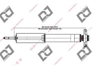 DJ PARTS DS1057GT amortizatorius 
 Pakaba -> Amortizatorius
4851135210, 4851135350, 4851135520