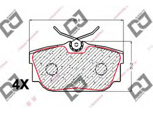 DJ PARTS BP2008 stabdžių trinkelių rinkinys, diskinis stabdys 
 Techninės priežiūros dalys -> Papildomas remontas
701698451, 7D0698451, 7D0698451A