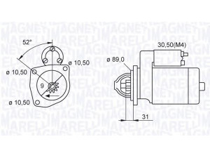 MAGNETI MARELLI 063523623050 starteris 
 Elektros įranga -> Starterio sistema -> Starteris
1516667R, V 941 501, 42522733, 01164995