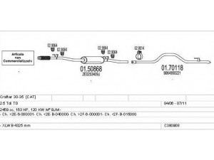 MTS C380908023187 išmetimo sistema 
 Išmetimo sistema -> Išmetimo sistema, visa