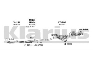 KLARIUS 330748U išmetimo sistema 
 Išmetimo sistema -> Išmetimo sistema, visa