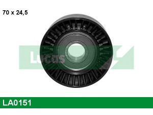 LUCAS ENGINE DRIVE LA0151 kreipiantysis skriemulys, V formos rumbuotas diržas 
 Diržinė pavara -> V formos rumbuotas diržas/komplektas -> Laisvasis/kreipiamasis skriemulys