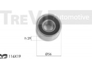 TREVI AUTOMOTIVE KD1436 paskirstymo diržo komplektas 
 Techninės priežiūros dalys -> Papildomas remontas